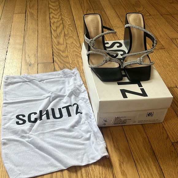 Schutz Lauryn crystal strappy wedge sandals - NEW WITH BOX - Picture 2 of 8